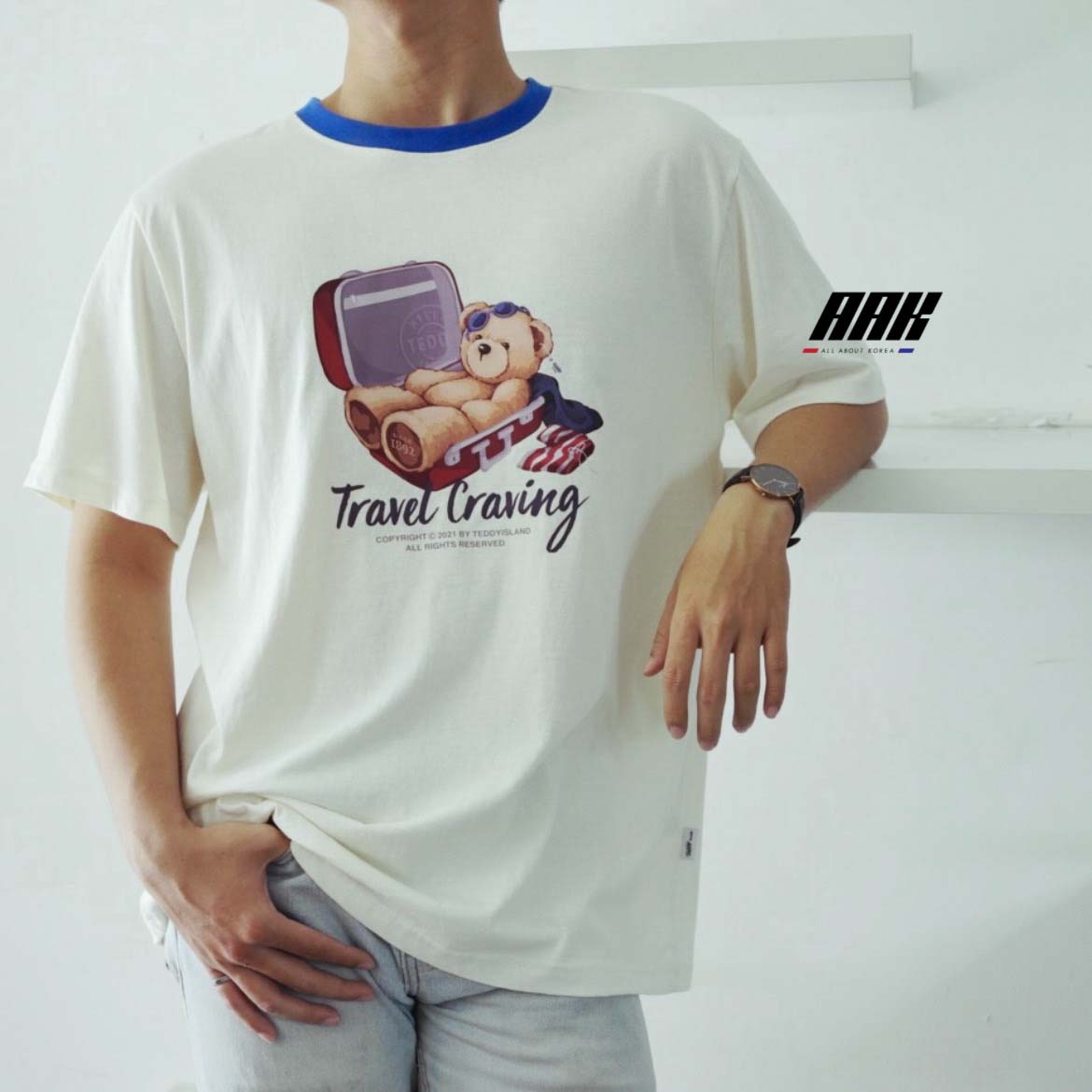 TEDDY ISLAND TEE - TRAVEL CRAVING (22SS16) - IVORY