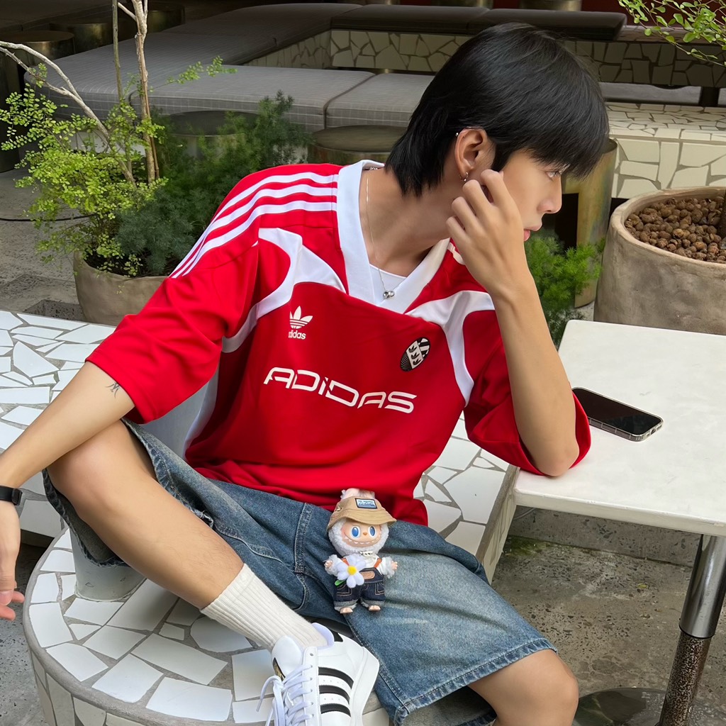 ADIDAS ADILENIUM OVERSIZED SHORT SLEEVE JERSEY 'Better Scarlet' - IW3637