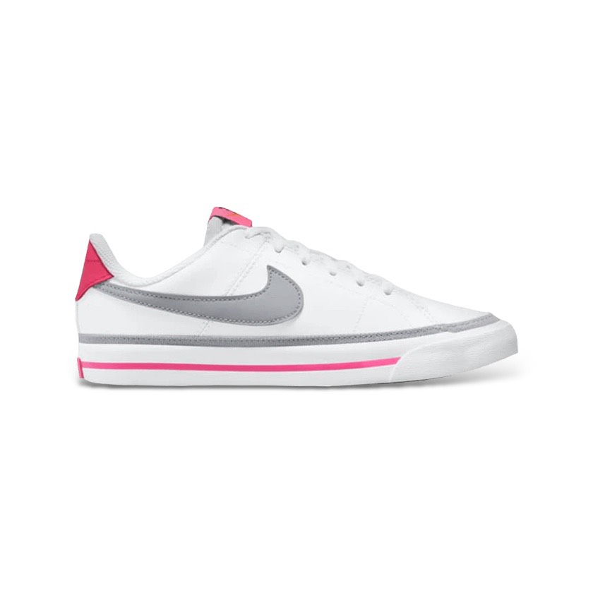 NIKE COURT LEGACY WHITE PINK PRIME LIGHT SMOKE GREY ( DA5380 111)