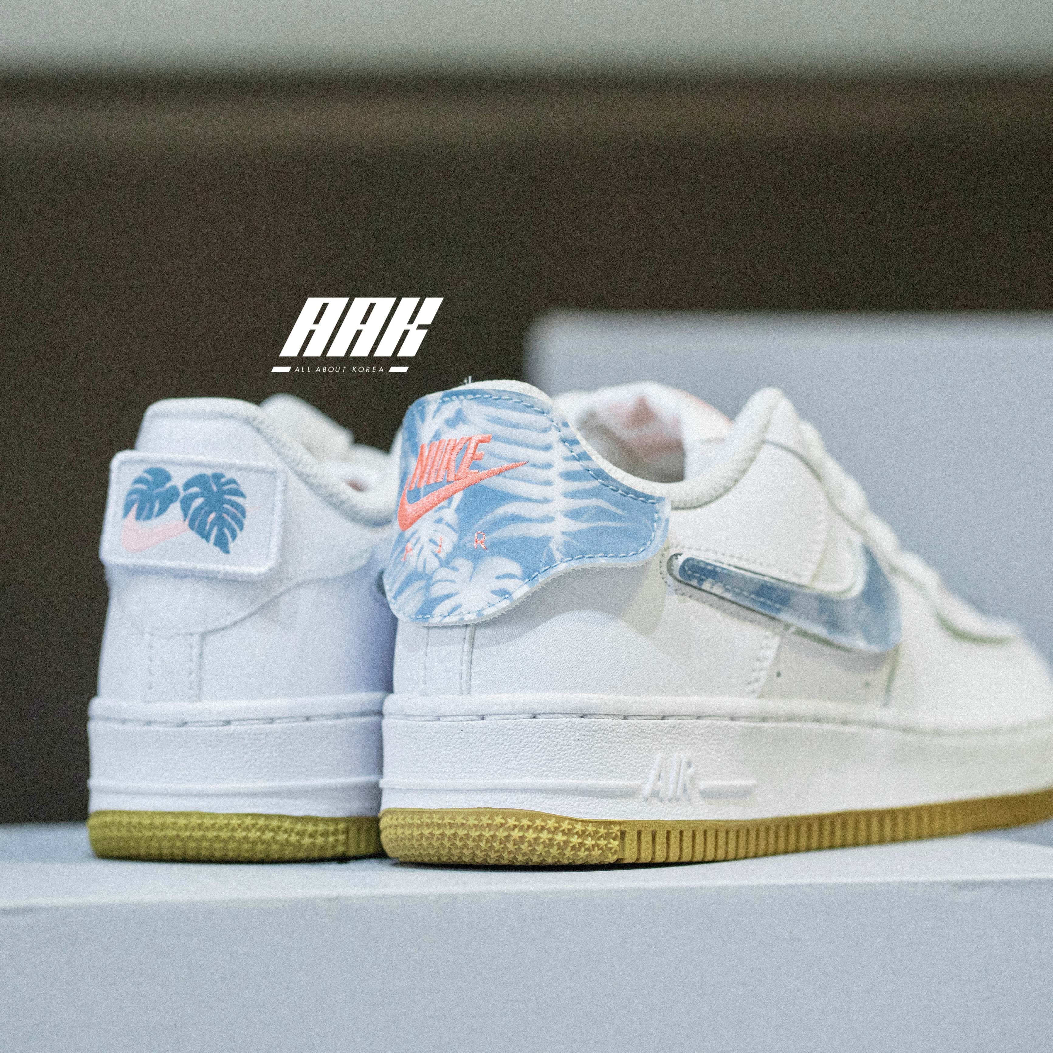 Nike Air Force 1/1 Low White Bleached Coral Gum - DM1020-100