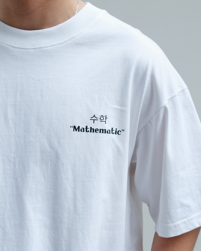 YONSEI 'Mathematic' LOGO STANDARD ALL WHITE T-SHIRT