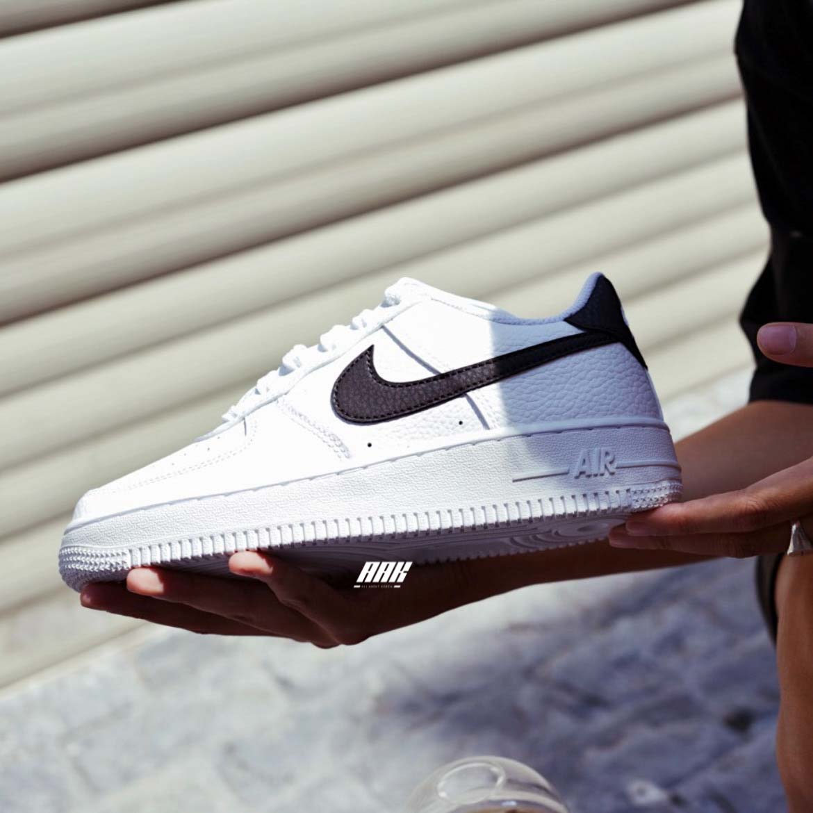 NIKE AIR FORCE 1 (GS) WHITE/BLACK - CT3839 100