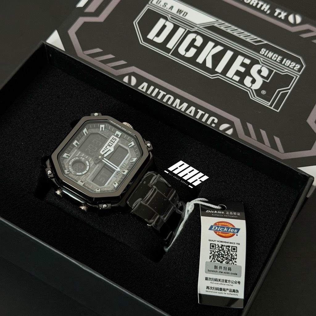 Dickies Quartz  Square Watch/Black