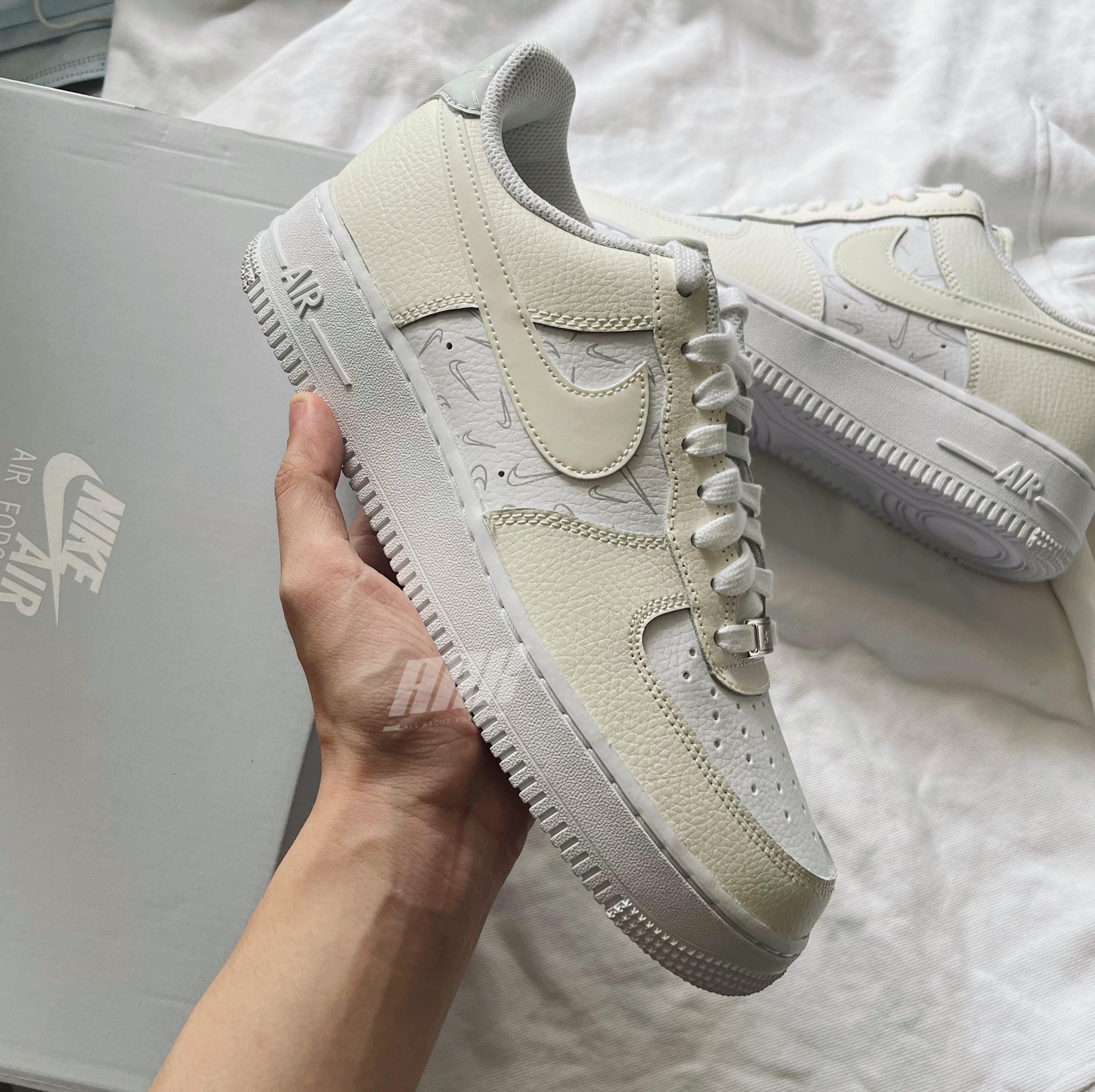 Nike Air Force 1 Low '07 Mini Checks Sail Pure Platinum -  DR7857 100