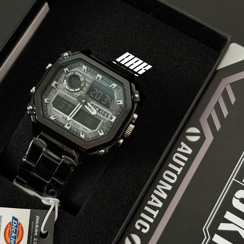 Dickies Quartz  Square Watch/Black