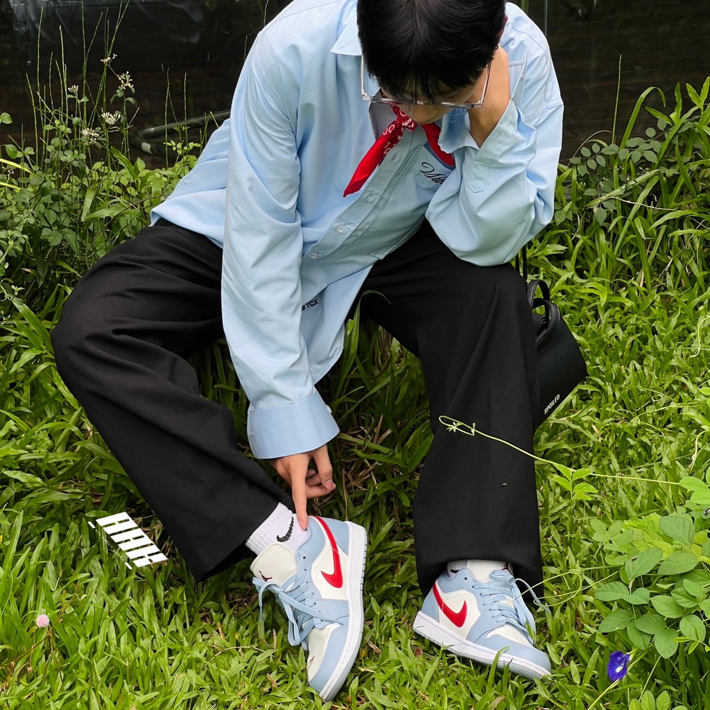 NIKE AIR JORDAN 1 LOW  "BLUE WHISPER"  (DC0774-164)