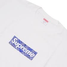 SUPREME FW19 BANDANA BOX LOGO T-SHIRT WHITE