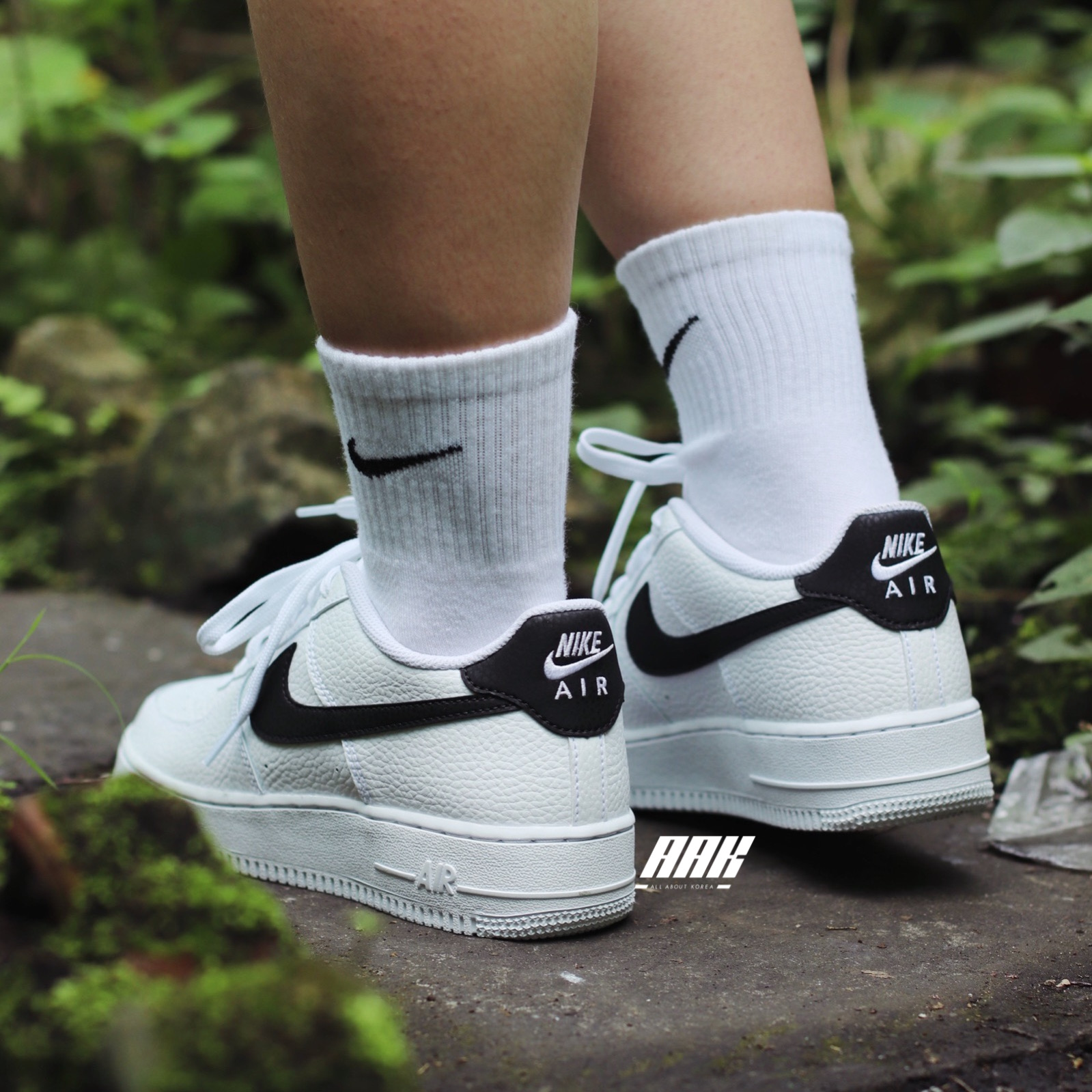 NIKE AIR FORCE 1 (GS) WHITE/BLACK - CT3839 100