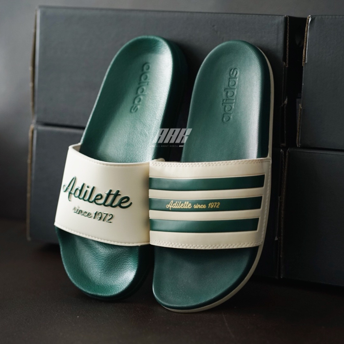 ADIDAS ADILETTE COMFORT GREEN - SHOWER - GW8749