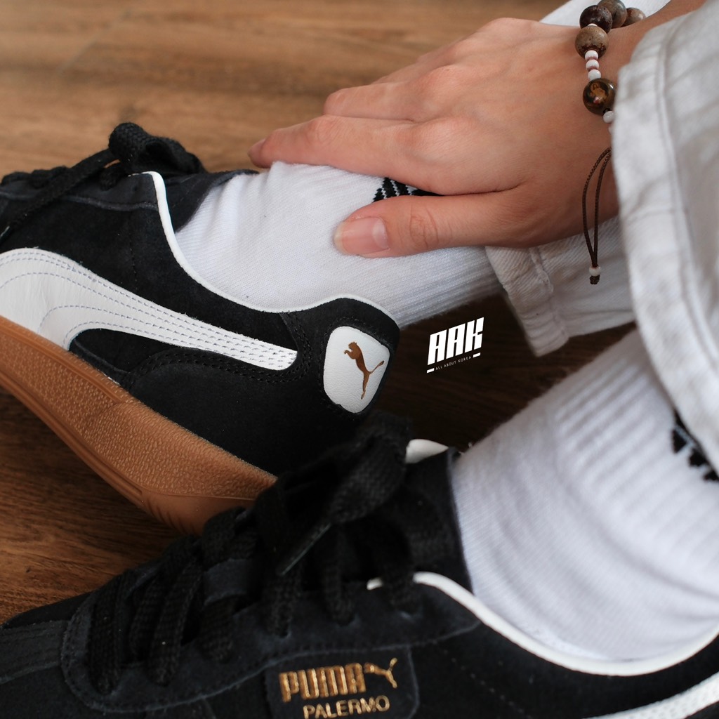 PUMA PALERMO / BLACK WHITE GUM - (396463 10)