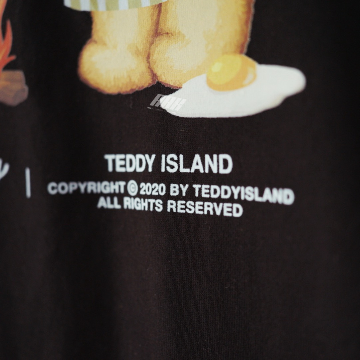 TEDDY ISLAND TEE - TWIN TEDDY BACK VIEW (22SS11) - BLACK