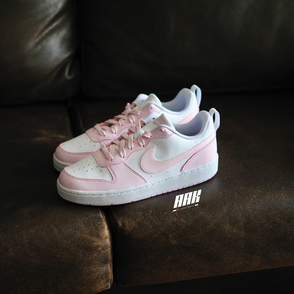 NIKE COURT BOROUGH GS LOW 2 WHITE/PINK FOAM (DV5456-105)