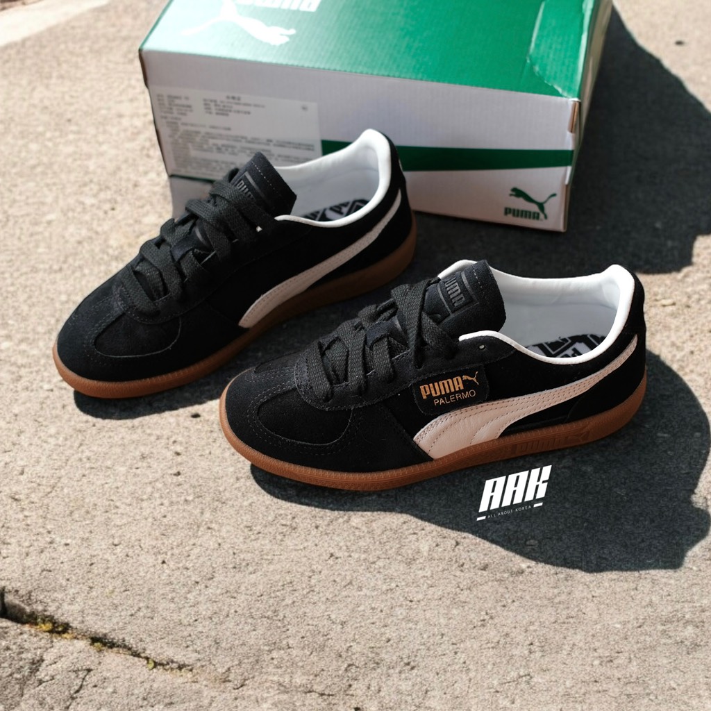 PUMA PALERMO / BLACK WHITE GUM - (396463 10)