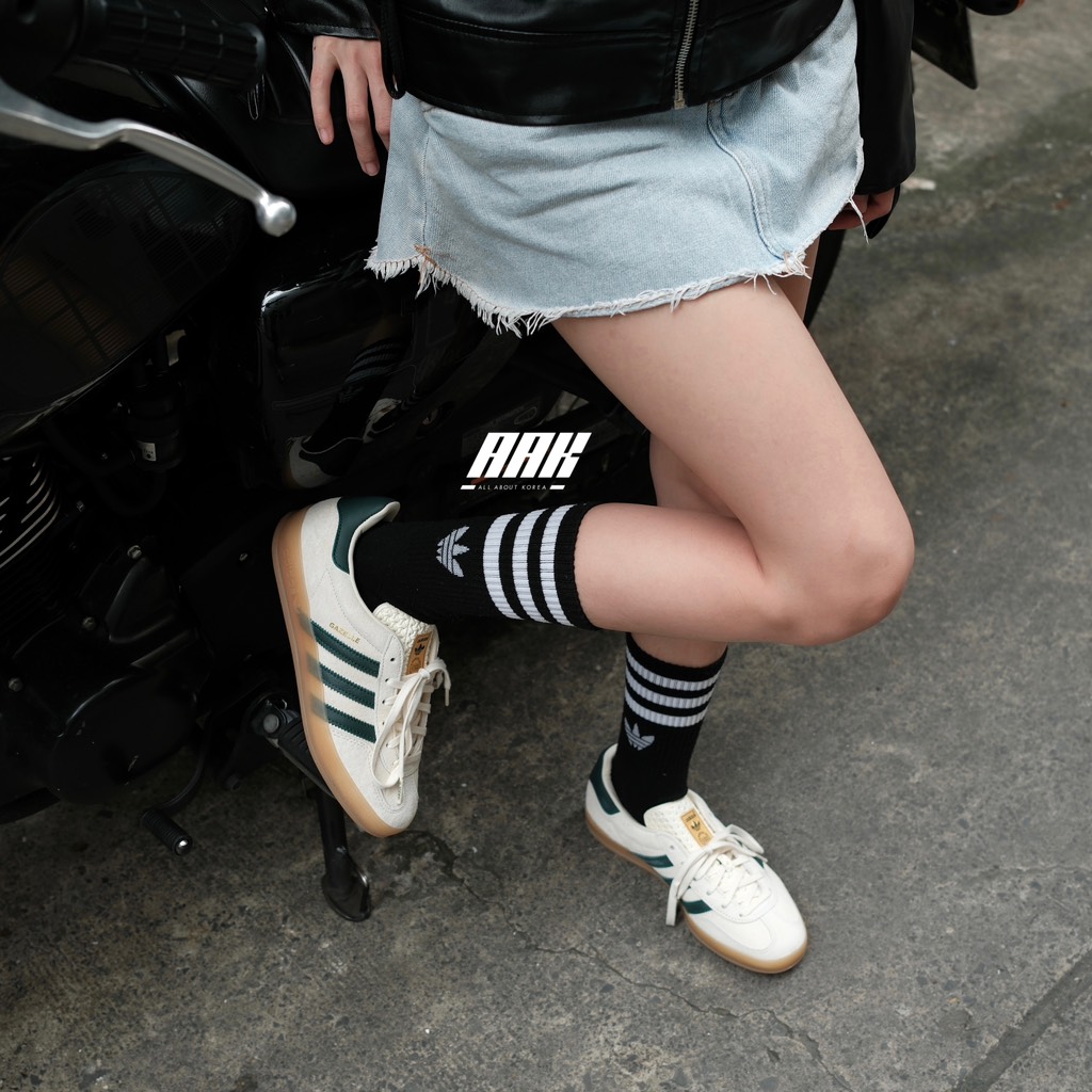 ADIDAS GAZELLE INDOOR 'CREAM WHITE & COLLEGIATE GREEN' - IH7502