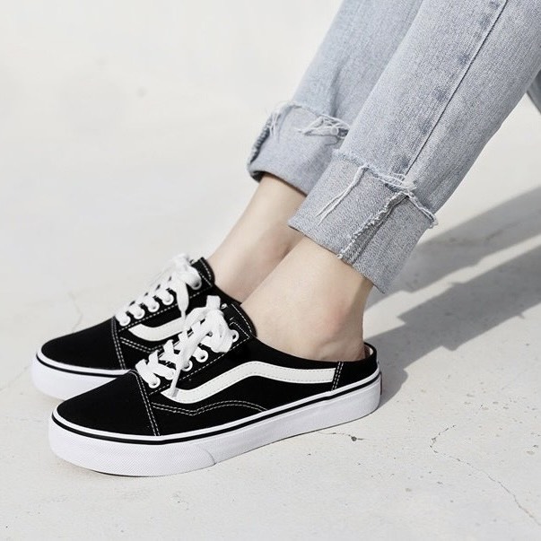 VANS OLD SKOOL MULE BLACK - 590747-0001/ VN0A3MUS6BT