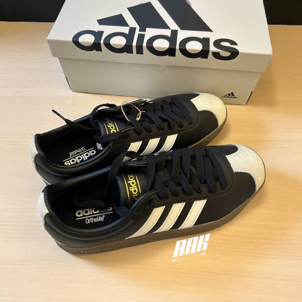 ADIDAS VL COURT CLASSIC BLACK/WHITE GUM ( JQ2471)