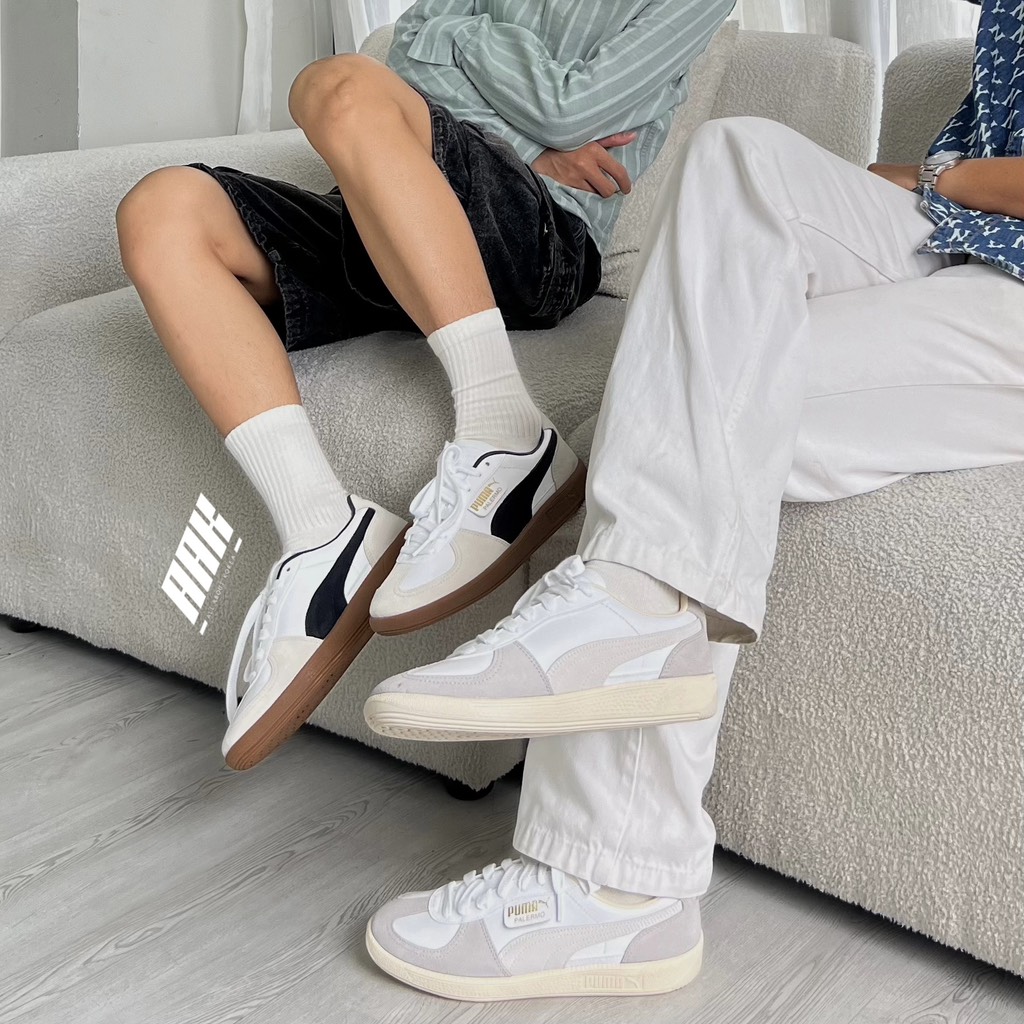 PUMA PALERMO LTH - WHITE VAPOR / GRAY GUM (396464 01)
