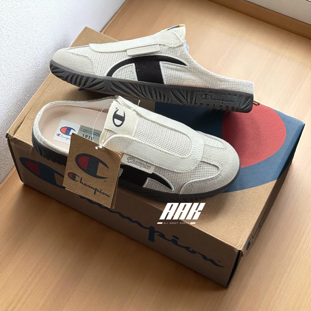 CHAMPION T-TRAINER MULE ' Cream/Black ' [ U5BFASW01U3]