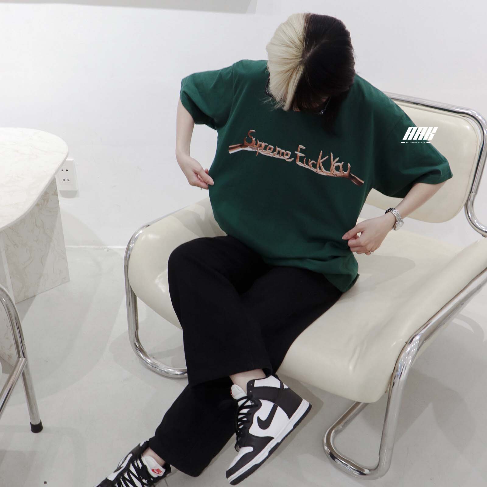 SUPREME FW18 FUCK YOU T-SHIRT GREEN