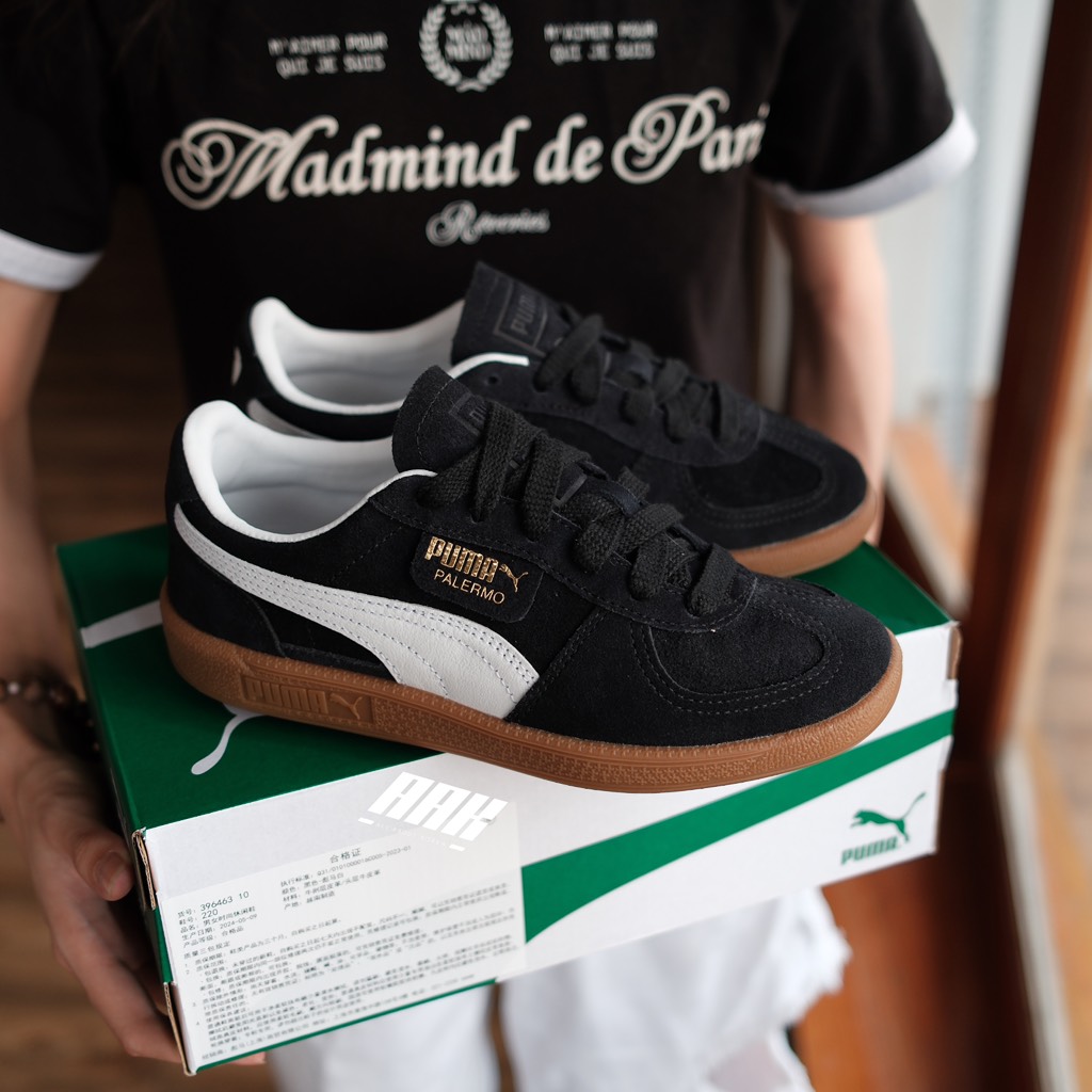 PUMA PALERMO / BLACK WHITE GUM - (396463 10)