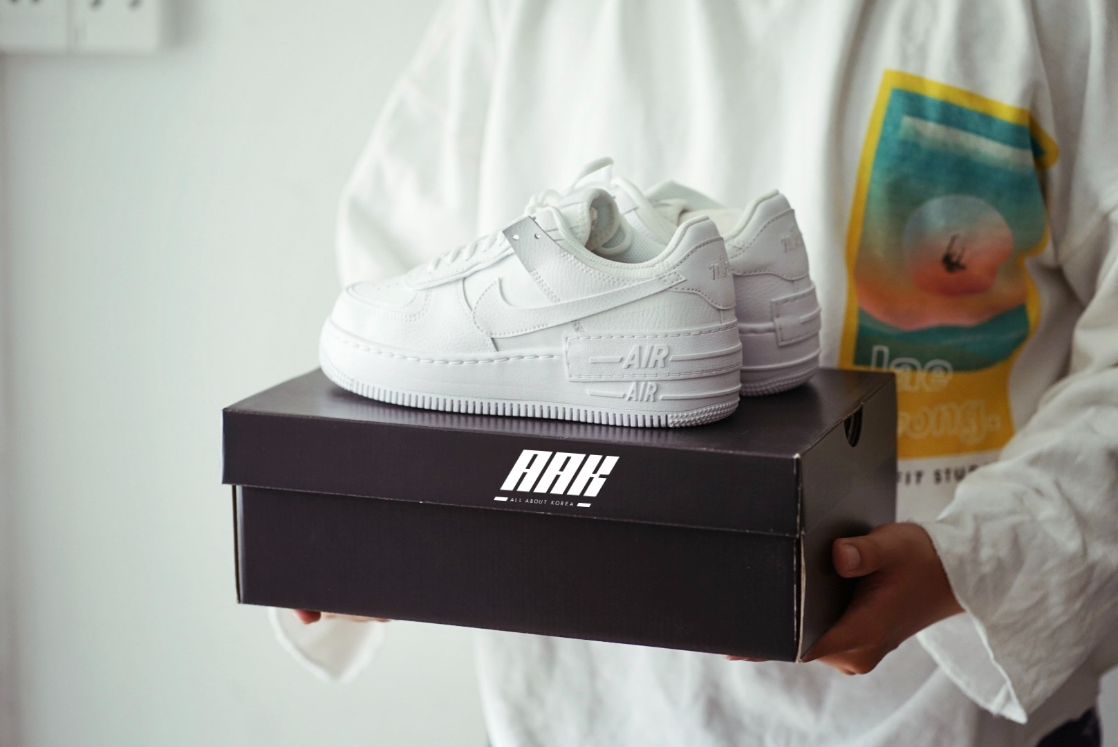 NIKE AIR FORCE 1 SHADOW TRIPLE WHITE - CI0919 100