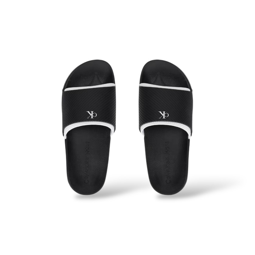 Calvin Klein Slide Rubber Neoprene Text / Black ( YM01234-0GM )