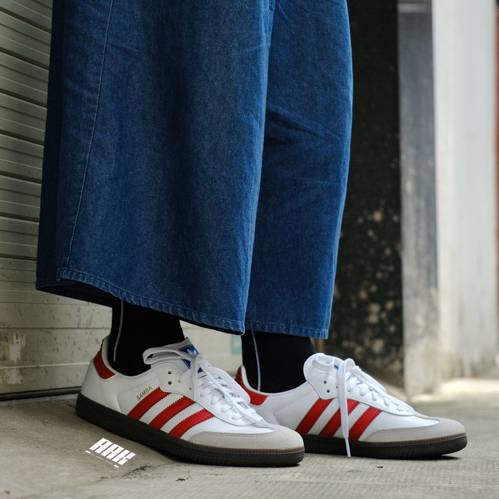 ADIDAS SAMBA OG ( IG1025) WHITE/ BETTER SCARLET