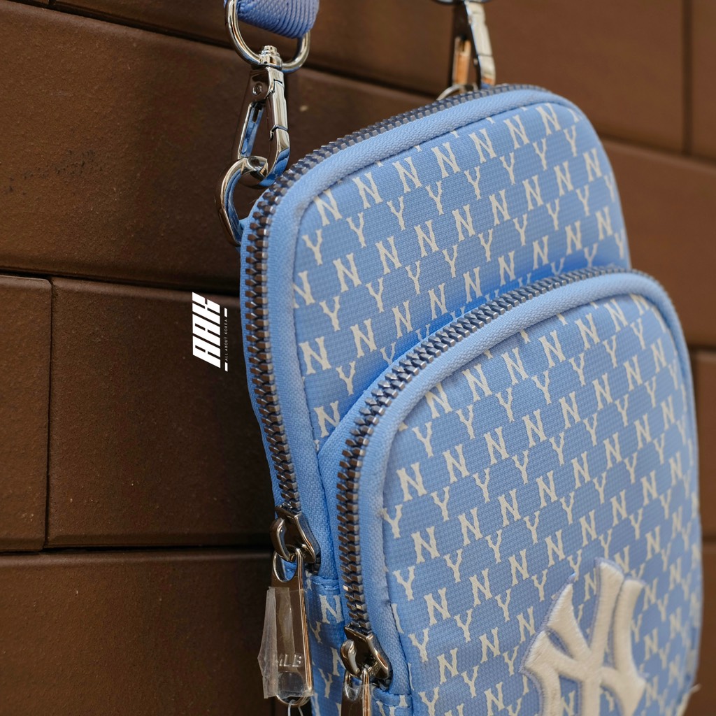 MLB MONOGRAM MINI CROSS BAG  / BABY BLUE - 32BGDK111