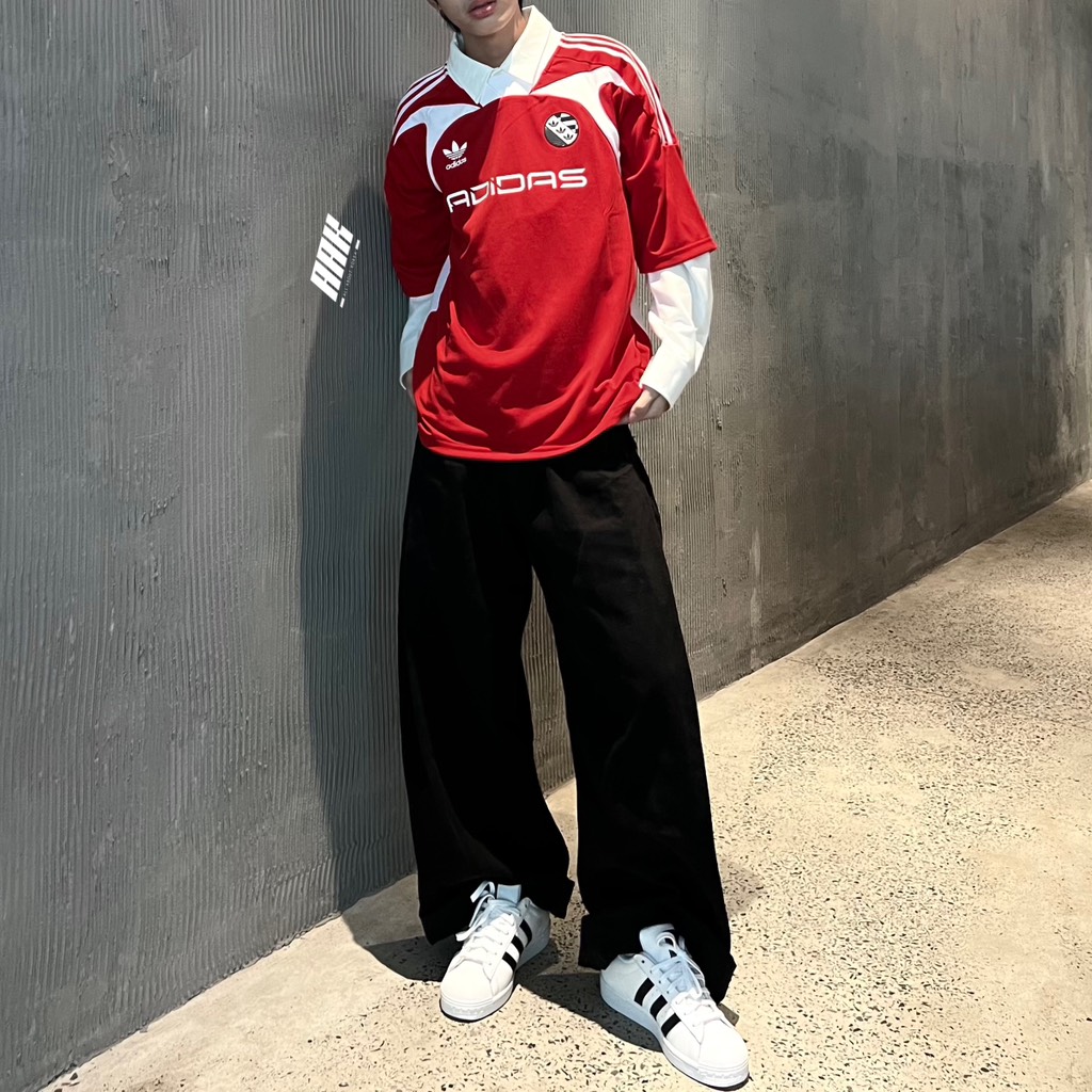 ADIDAS ADILENIUM OVERSIZED SHORT SLEEVE JERSEY 'Better Scarlet' - IW3637