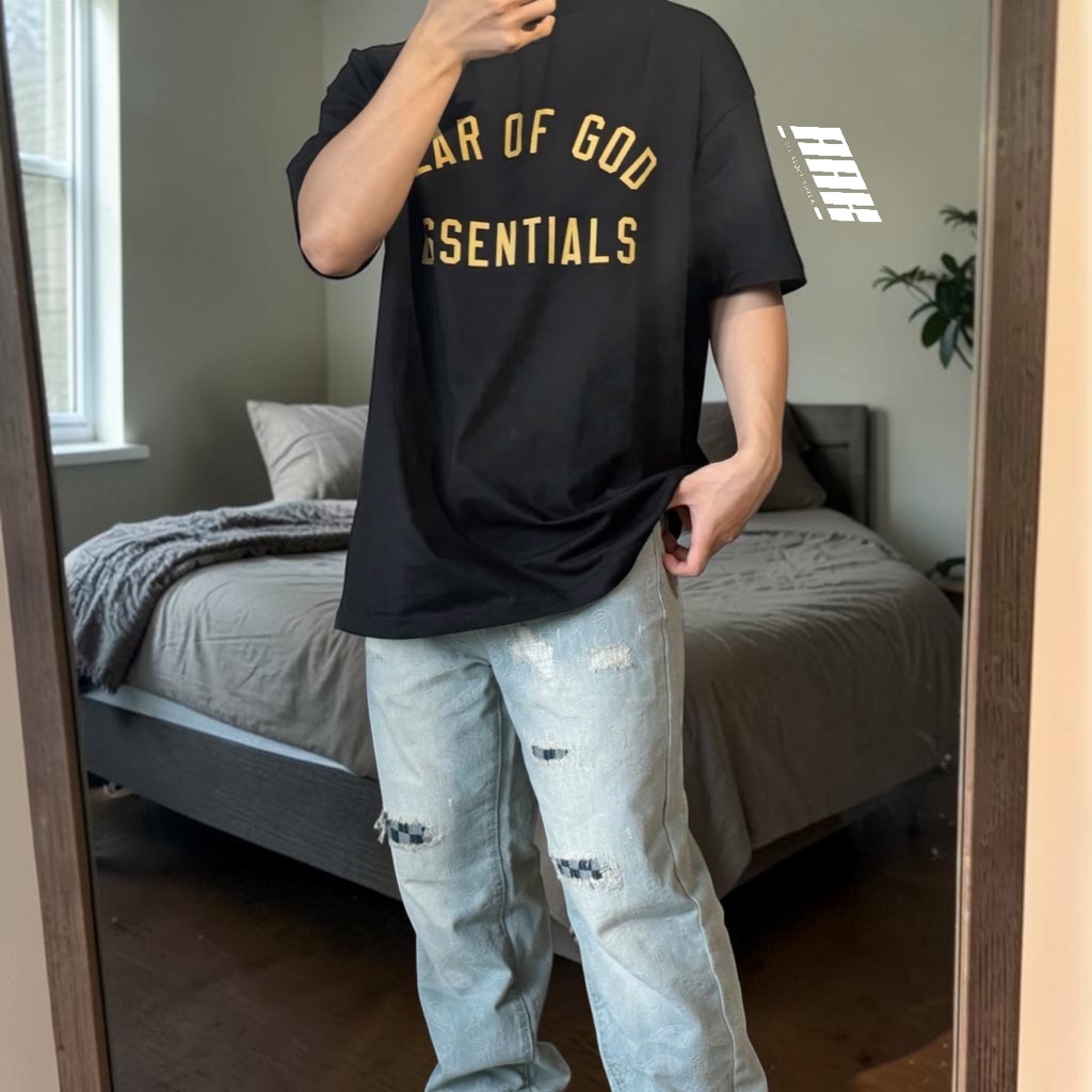 FOG ESSENTIALS FALL24 BACK TO SCHOOL/ JERSEY CREWNECK TEE LOGO  (125BT244190F)
