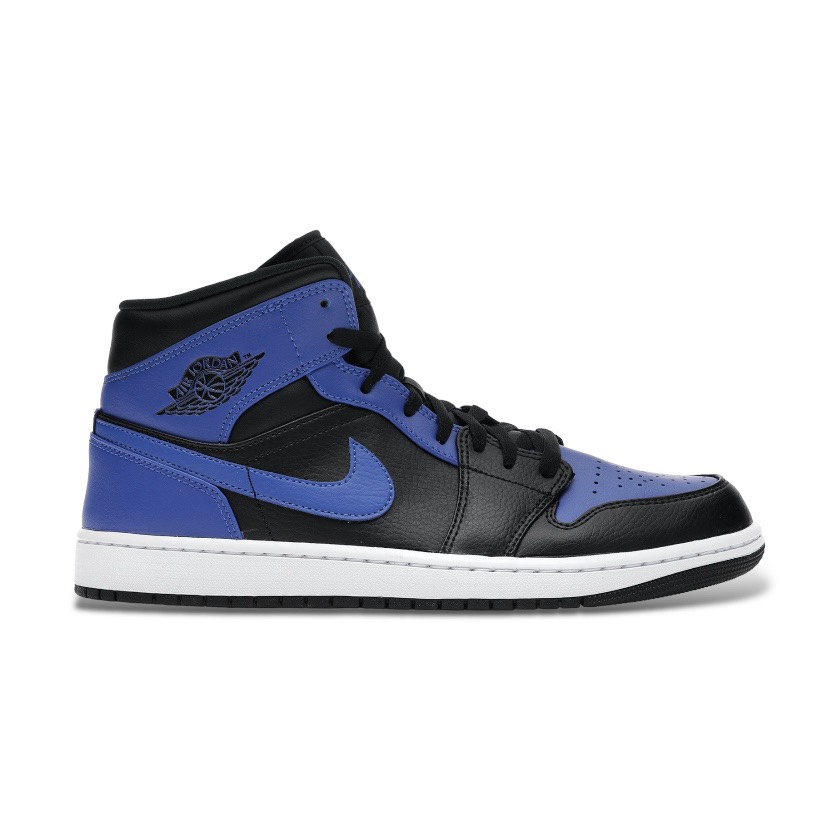 JORDAN 1 MID HYPER ROYAL TUMBLED LEATHER - 554724 077