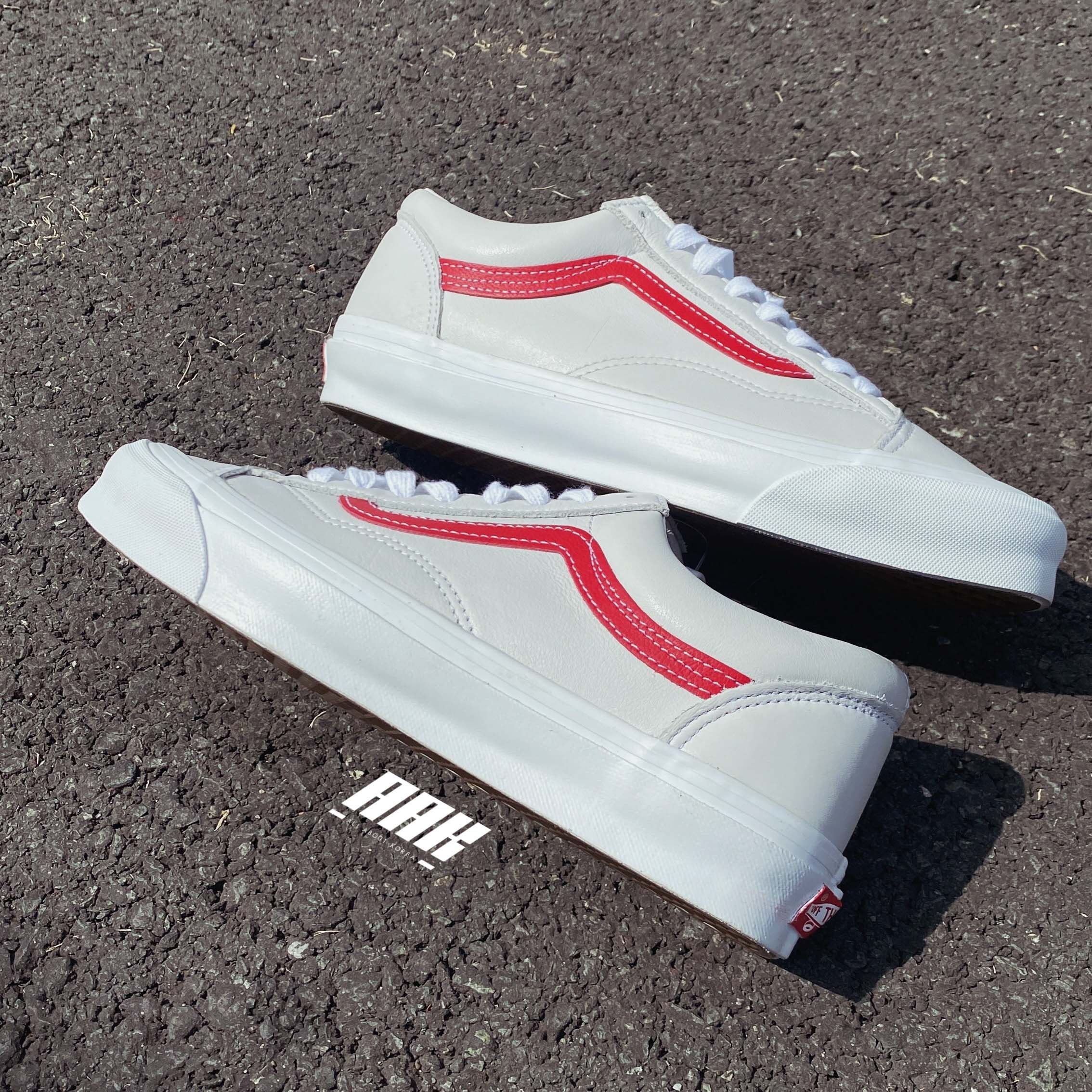 VANS VAULT OG STYLE 36 TRUE WHITE RED - VN0A4BVE21D