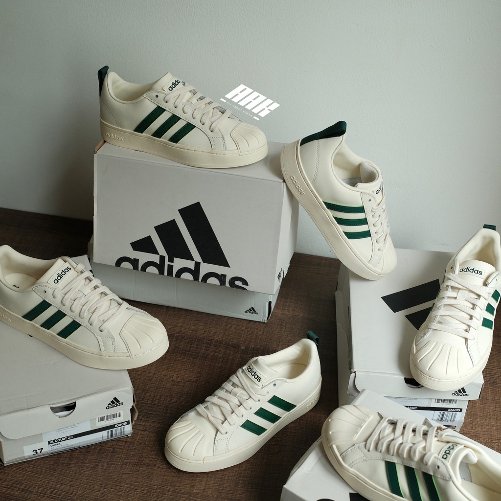 ADIDAS NEO STREET CHECK CREAM/WHITE GREEN (ID6061)