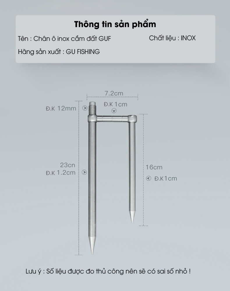 Chân Ô Inox Cắm Đất GUF | TAG Fishing Việt Nam | Phân Phối Dụng Cụ Câu ...