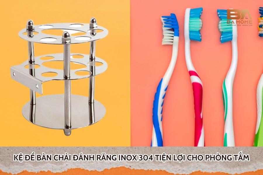 Kệ Để Bàn Chải Đánh Răng Inox 304 Tiện Lợi Cho Phòng Tắm