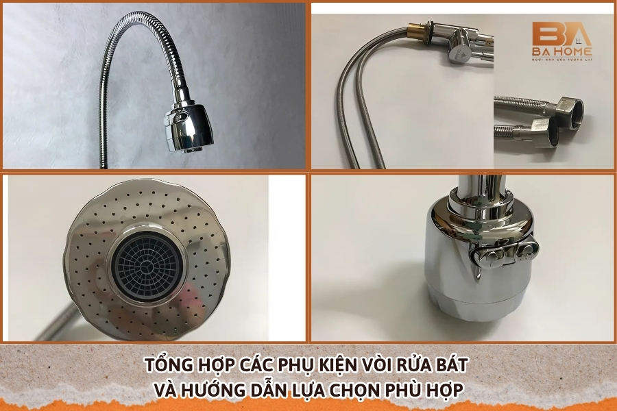 Tổng Hợp Các Phụ Kiện Vòi Rửa Bát Và Hướng Dẫn Lựa Chọn Phù Hợp