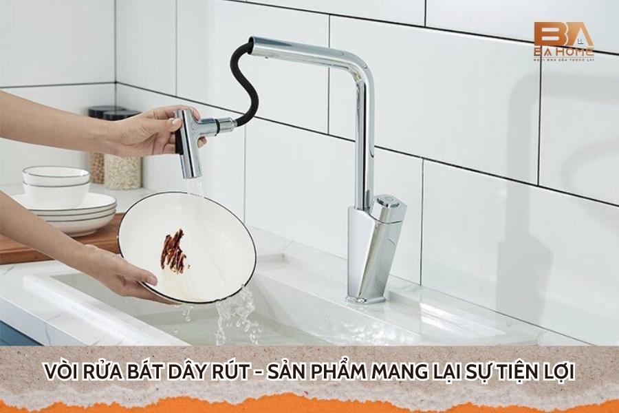 Vòi Rửa Bát Dây Rút - Sản Phẩm Vượt Trội Hơn So Với Vòi Thường