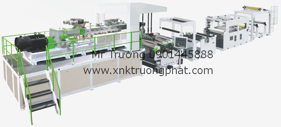 máy cán màng PET trục vít đôi miễn sấy, kiểu thoát khí