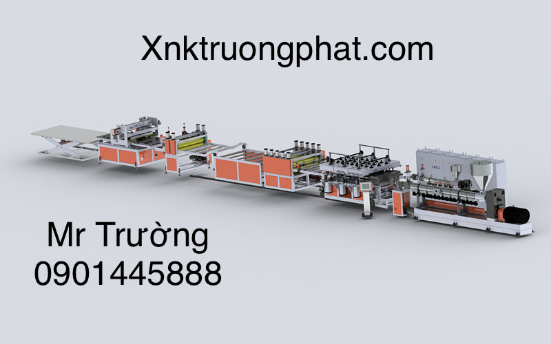 Máy đùn tấm cốt pha nhựa pp rỗng lõi