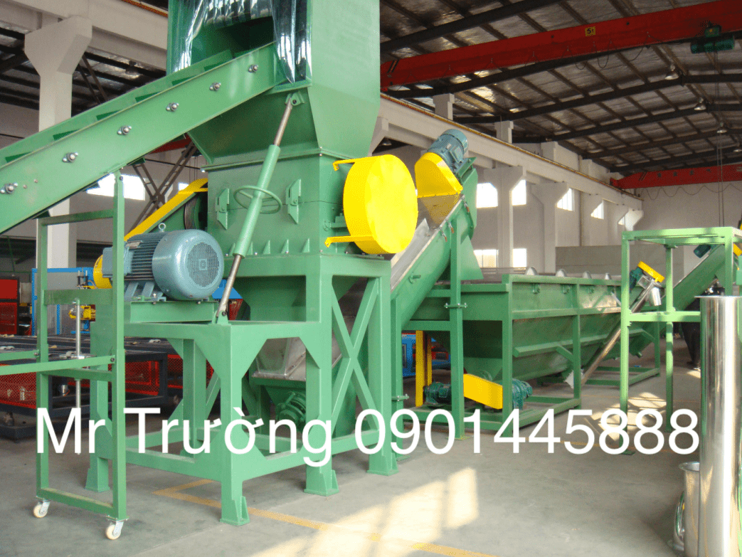 Dây chuyền dặt rửa nhựa phế liệu công suất 500kg/h