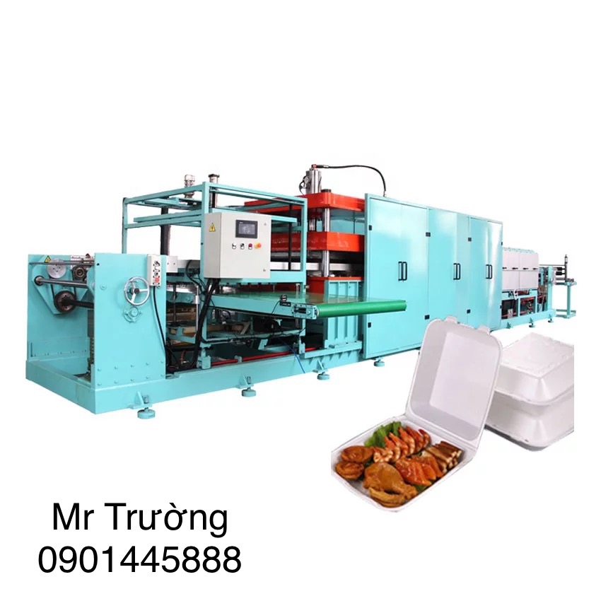 Máy định hình hộp cơm xốp PLA TỰ HUỶ TOÀN TỰ ĐỘNG
