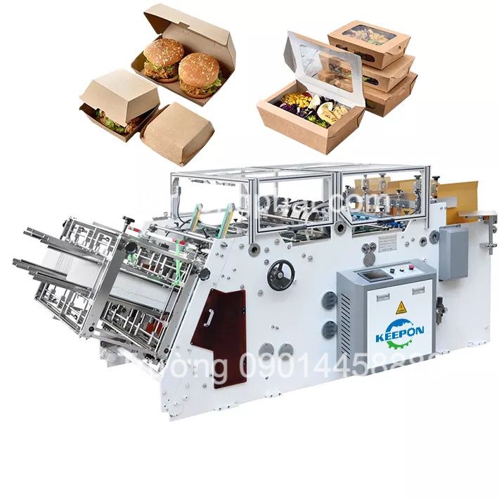 Máy định hình hộp cơm  giấy tự động