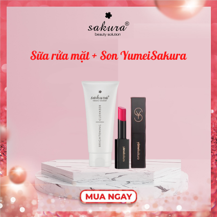 Set quà tặng Mẹ tháng 5 - Sữa rửa mặt + Son YumeiSakura
