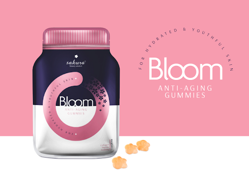 Kẹo dẻo bổ sung collagen chống lão hóa Sakura Bloom Anti - Aging Collagen Gummies 35 viên/ túi nhôm