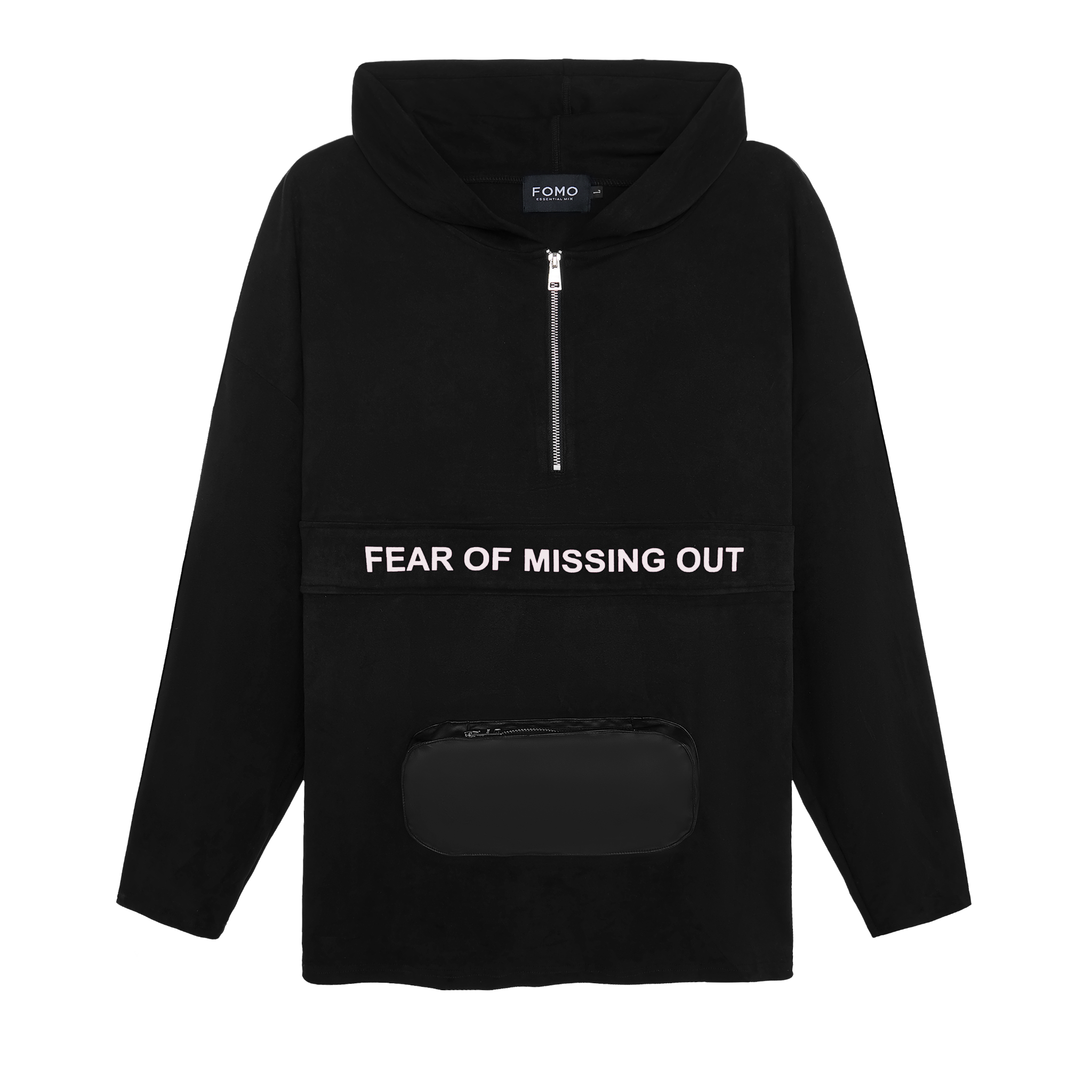 ANORAK HOODIE/White-Wording