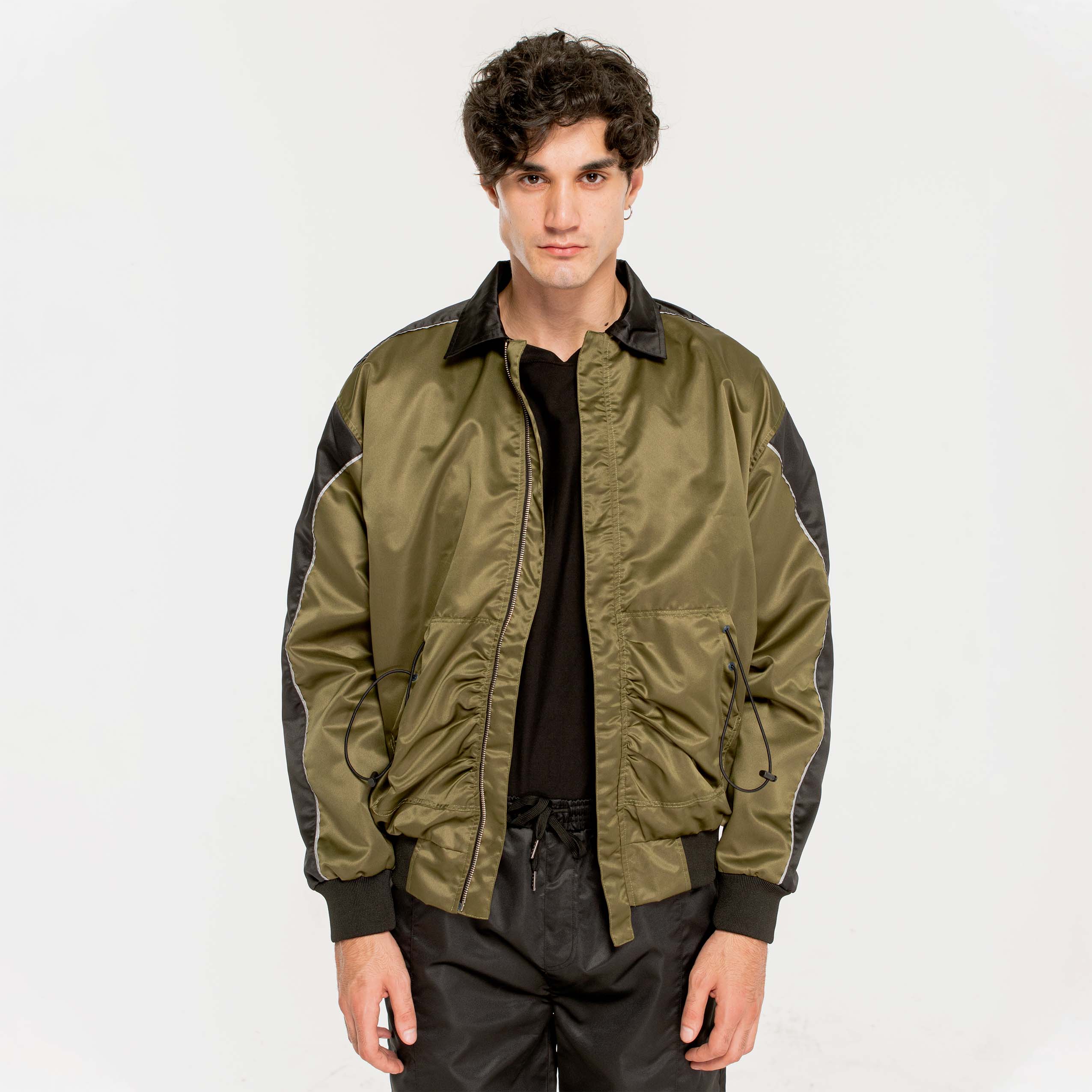 DRAWSTRING JACKET/Moss Green