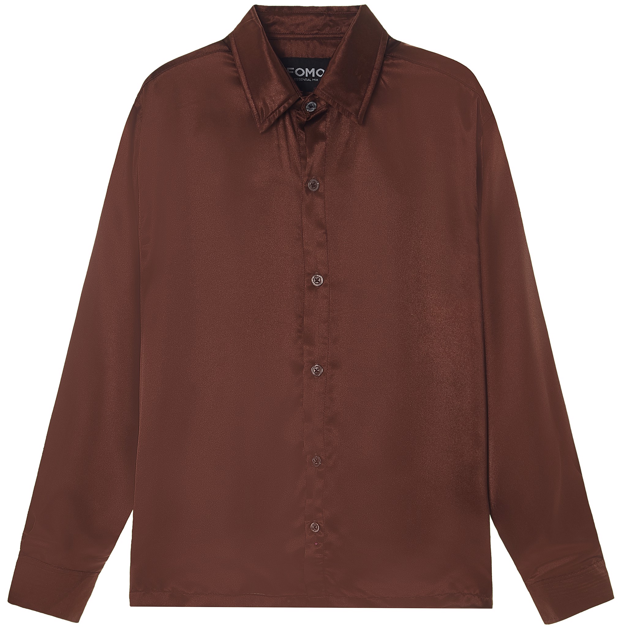 SILKY SHIRT/Brown