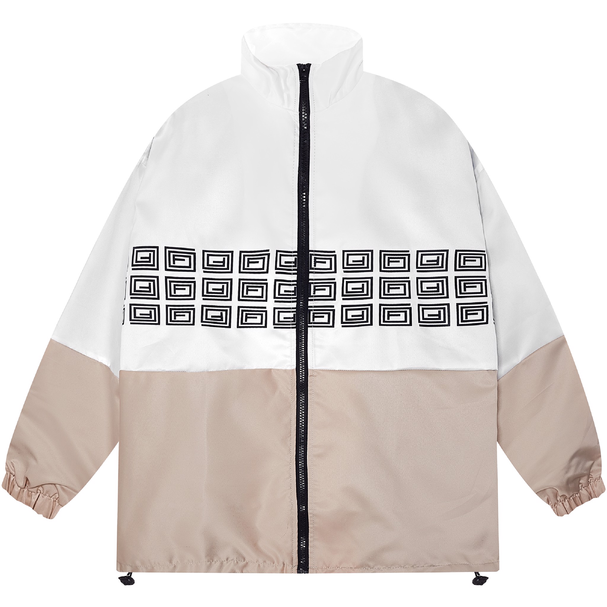 TRIO NEW LOGO JACKET/White&Beige