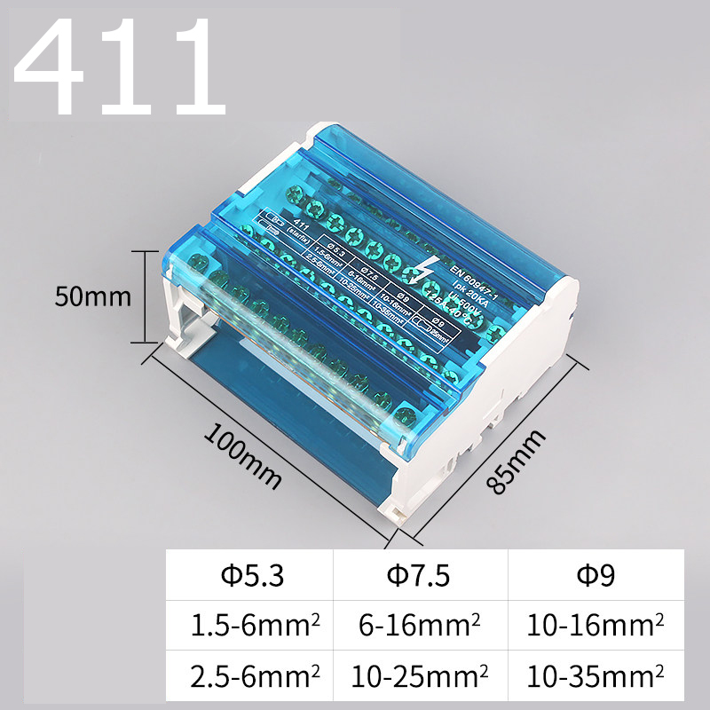 Cầu đấu phân phối điện JH8411 125A Model 411