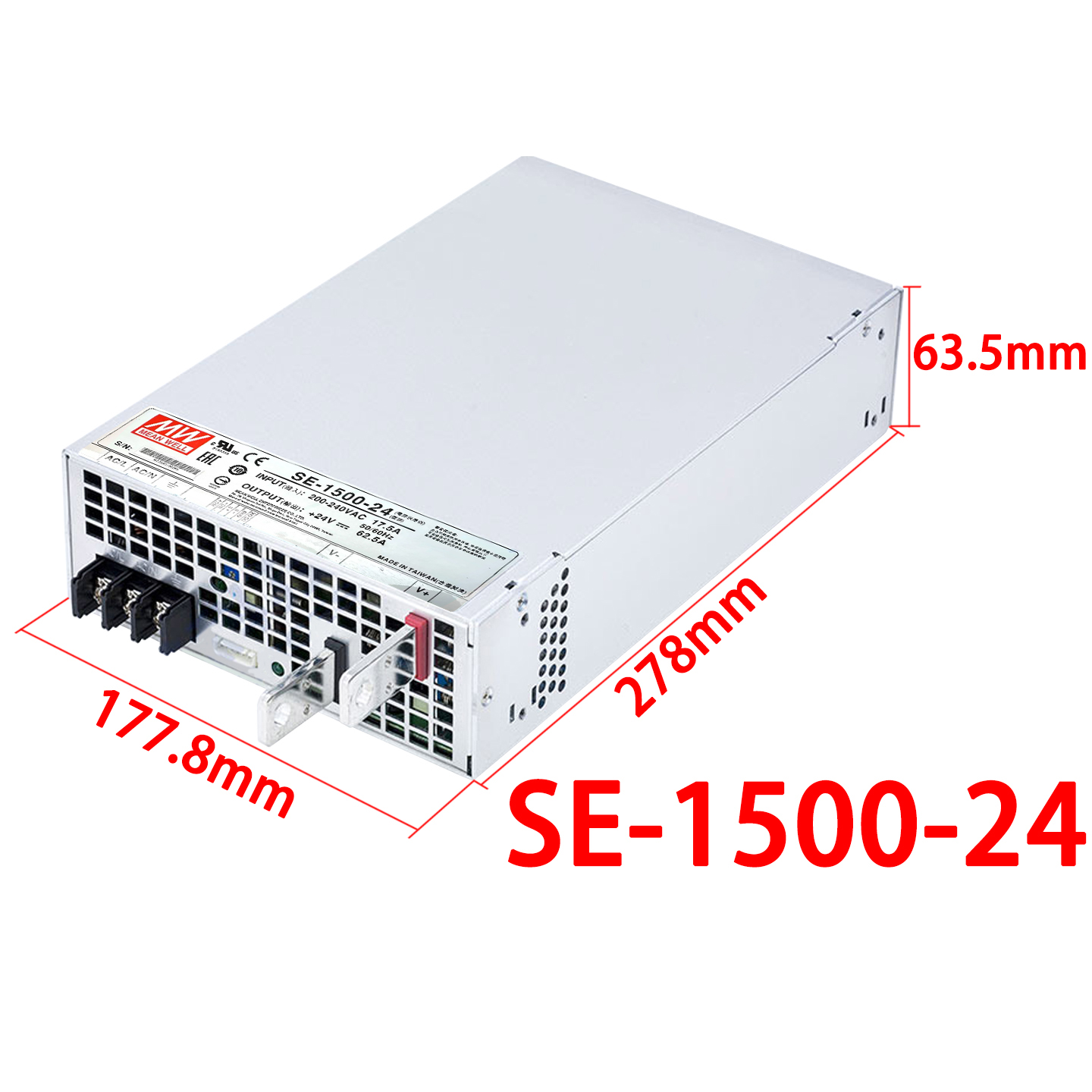 Hình ảnh thực tế sản phẩm Meanwell SE-1500-24 - góc nhìn tổng thể